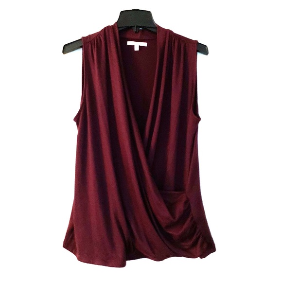 Stitchfix Berry Purple Red Draped Front Knit Top - Picture 1 of 4